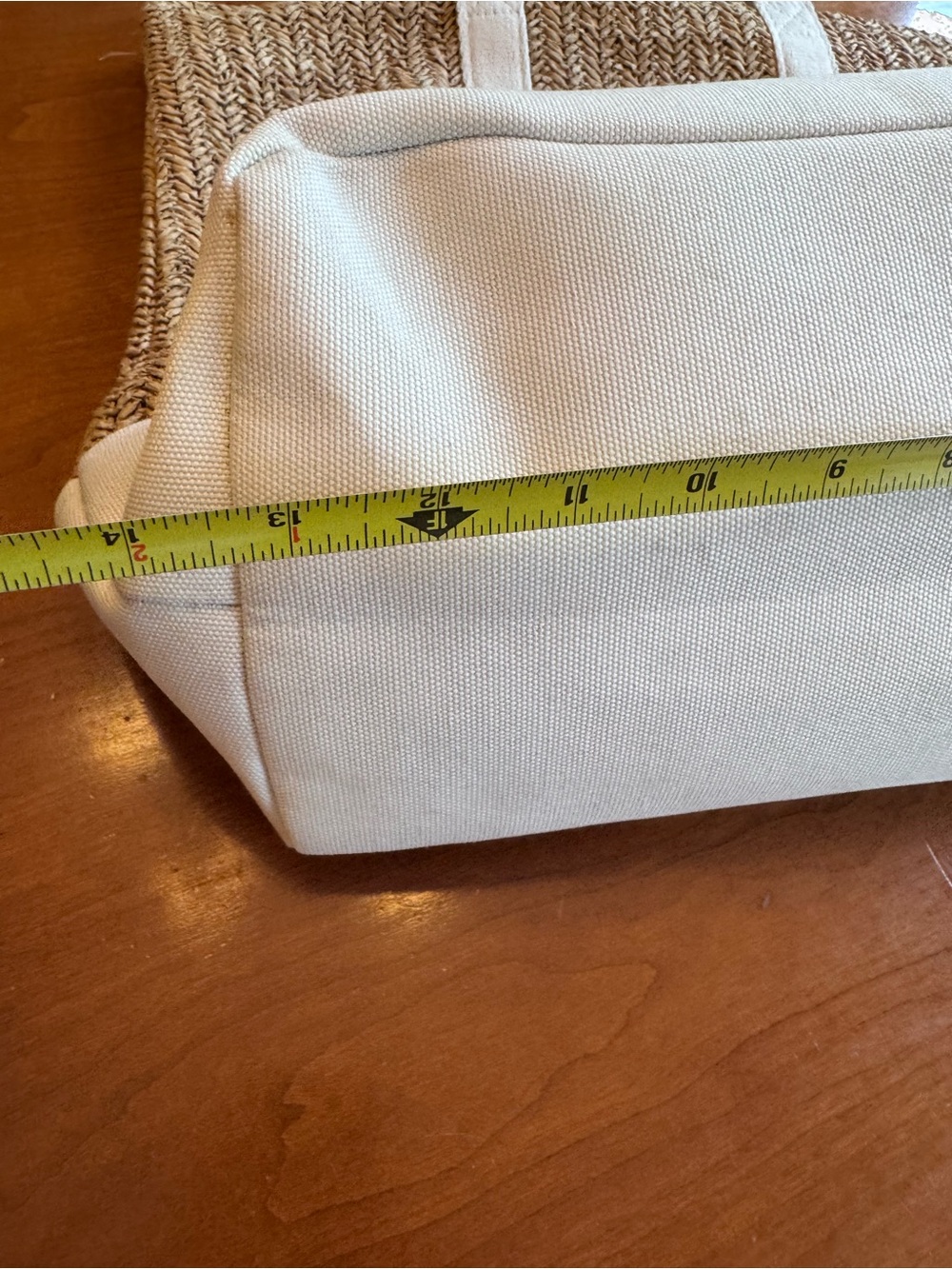 Show Me Your Mumu Sunseeker Tote White Canvas Rattan Beach Pool Tote View 6